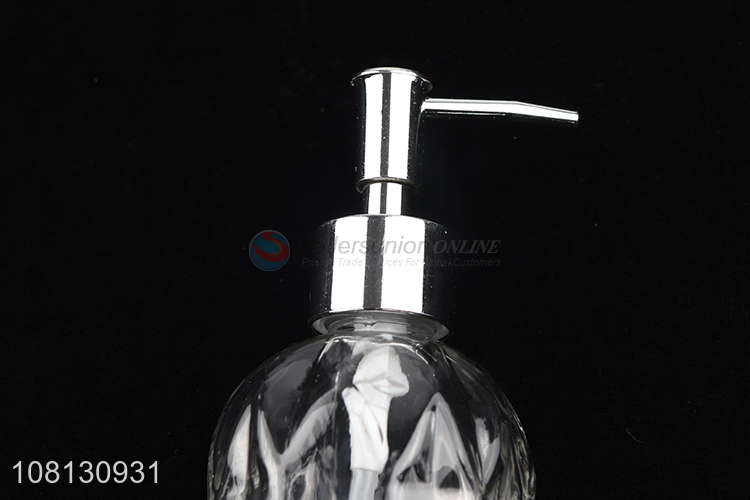 Best selling vacuum glass bottle press lotion bottle