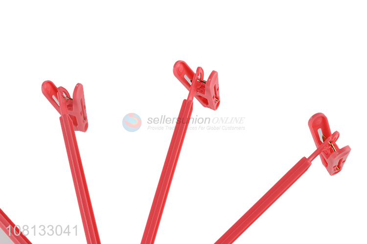 Cheap price red plastic clothes peg clips for household