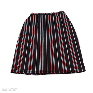 Good Quality Polyester Striped Skirt Womens Skirts