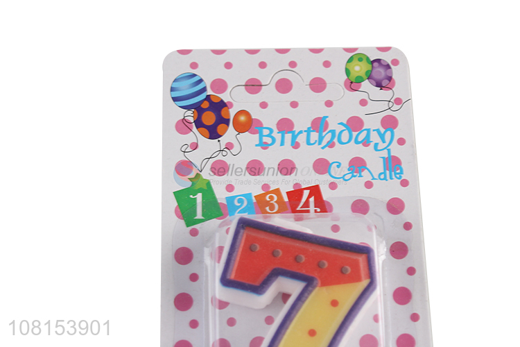 Wholesale cheap 0-9 number candle happy birthday cake candles