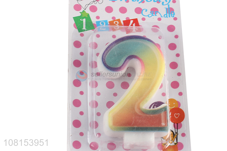 Yiwu market 0-9 number candle numeral birthday cake candles