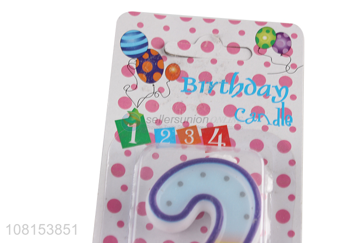 High quality number 2 birthday cake number candle wholesale