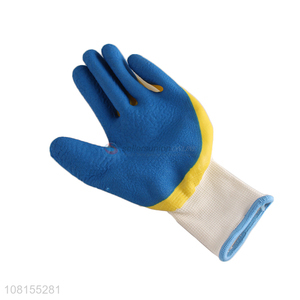 Hot selling two-color <em>latex</em> foam work <em>gloves</em> for industry