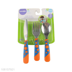 Yiwu market stainless steel bay tableware set fork spoon set