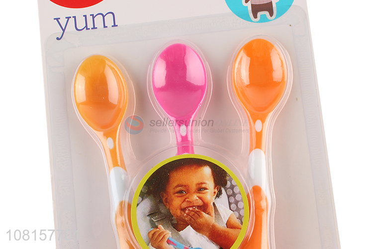 Best selling 2pieces soft baby training spoons set