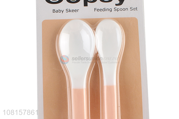 Most popular 2pieces soft baby feeding spoon set