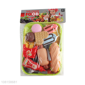 Yiwu market children pretend play fake food set toy