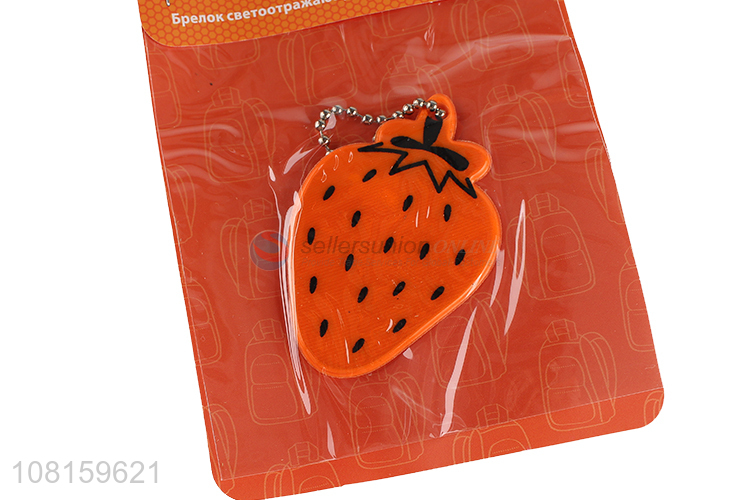 Stylish Strawberry Shape Safety Reflective Keychain