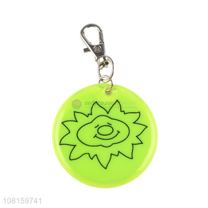 Good Price Round Luminous Pendant Reflective Keychain