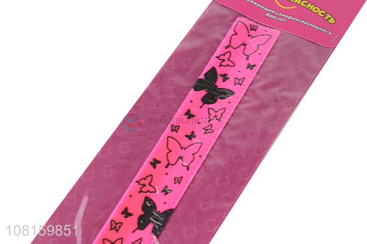 Wholesale Butterfly Pattern Reflective Snap Wristbands