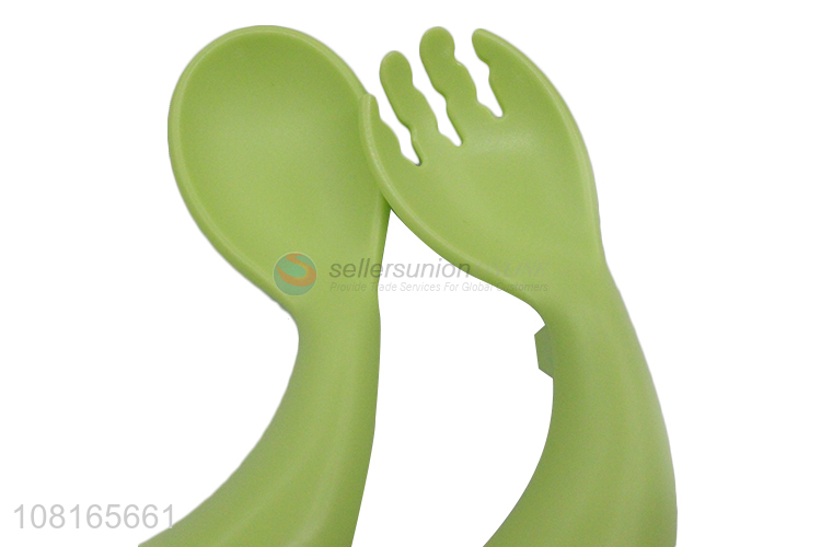 New style multicolor baby self-feeding training spoon