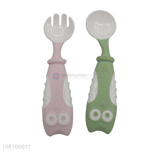 High quality creative silicone handle baby spoon for sale