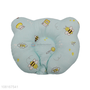 Yiwu direct sale blue printed head fixed pillow for baby