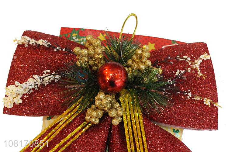 Low price Christmas bows for wreath garland Xmas tree decor