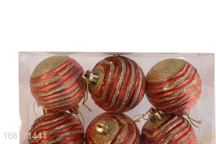 Wholesale cheap glitter Christmas balls shatterproof Xmas decoration