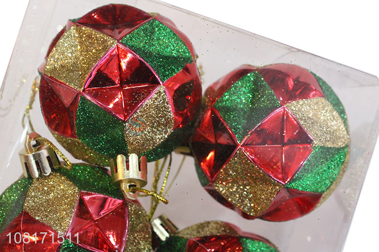 Hot sale Xmas party decor plastic shatterproof Christmas balls