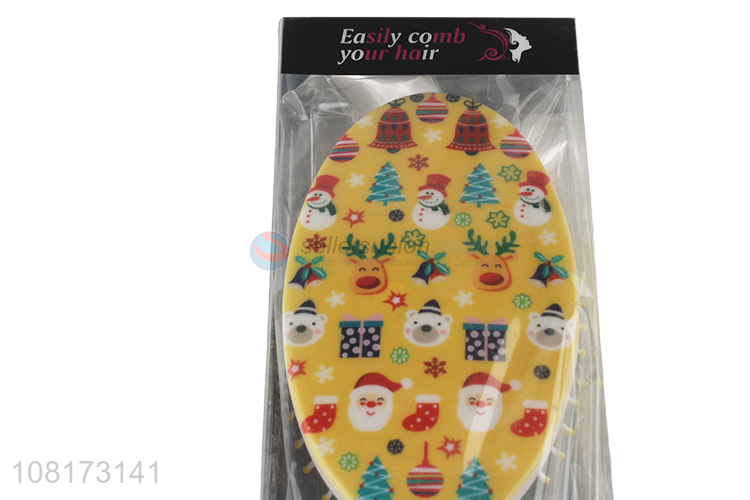 Fashion Christmas Printed Hair Brush For Home And Travel