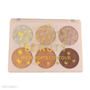 Fashion 6 Colors Makeup Highlighter And Contour Powder Palette