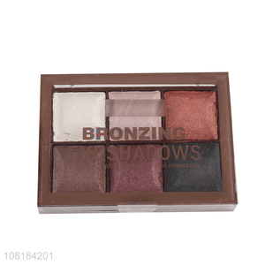 Best Quality 6 Color Bronzing Eyeshadows Ladies Eye Makeup