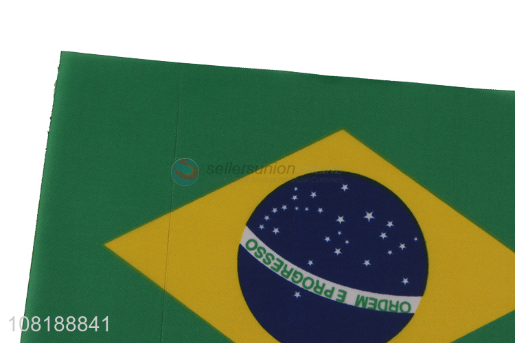 Hot selling decorative hand-held Brazil national country flag on stick