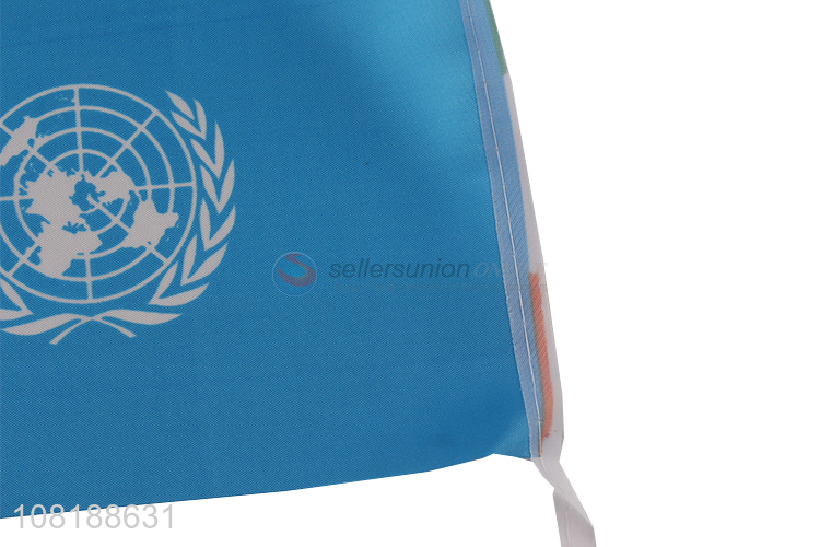 Factory supply mini United Nations flag hand-held small flag car flag