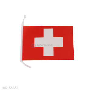 Good quality mini stick flag Swiss national flag for sports events