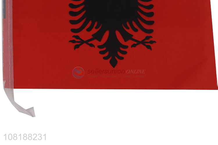 Wholesale festival celebrations handheld flag Albania country flag