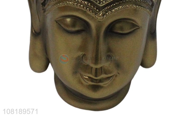 Good quality golden buddha head temple ornament