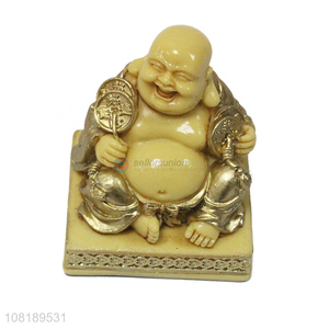 Best selling home lucky ornament resin maitreya buddha