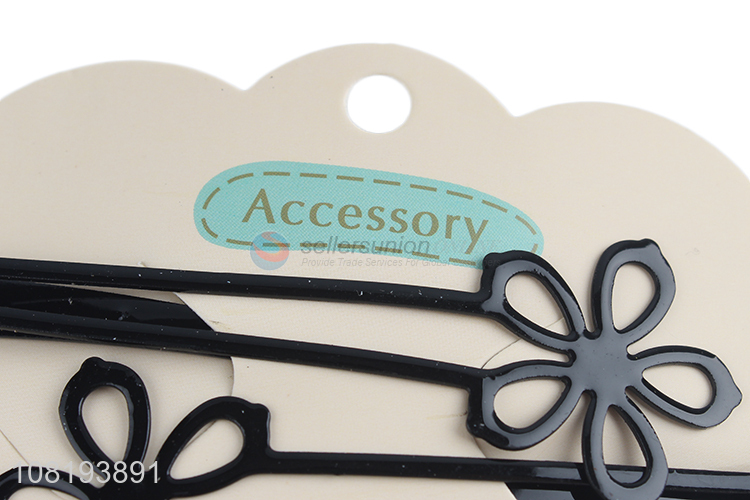 New products black simple hairpins fashion bangs clips