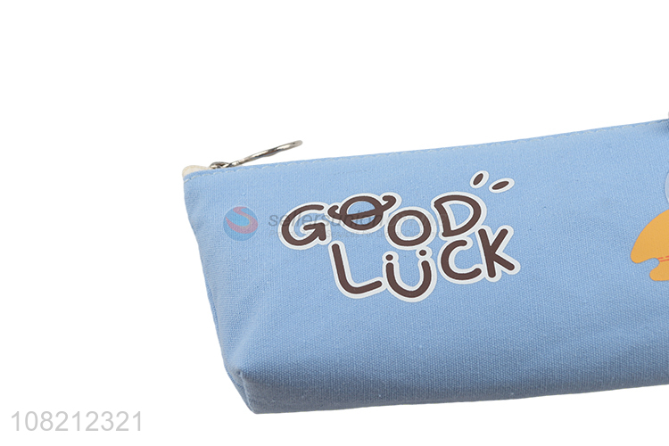 Online wholesale blue cartoon canvas pencil case