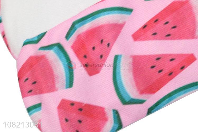 Cute design cartoon fruit printed polyester cotton socks