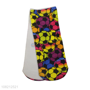 New arrival polyester cotton football pattern socks for adult