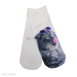 Good quality animal printed adult women socks for sale