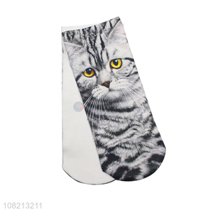 Online wholesale digital printed animal printed women socks