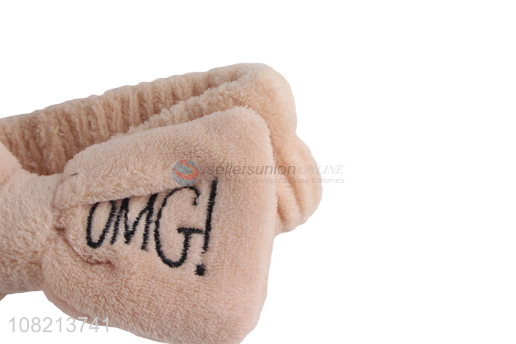 New Arrival Soft Flannel Headband For Makeup And Face Washing