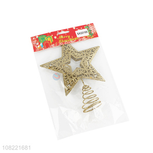 Hot Selling Metal Hollow Out Christmas Tree Top Star