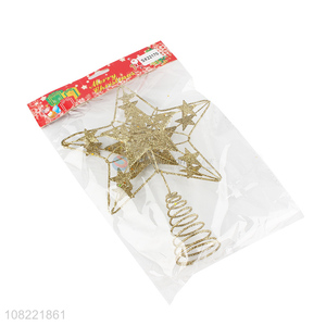 Hot Sale Metal Crafts Tree Top Star Christmas Tree Decoration