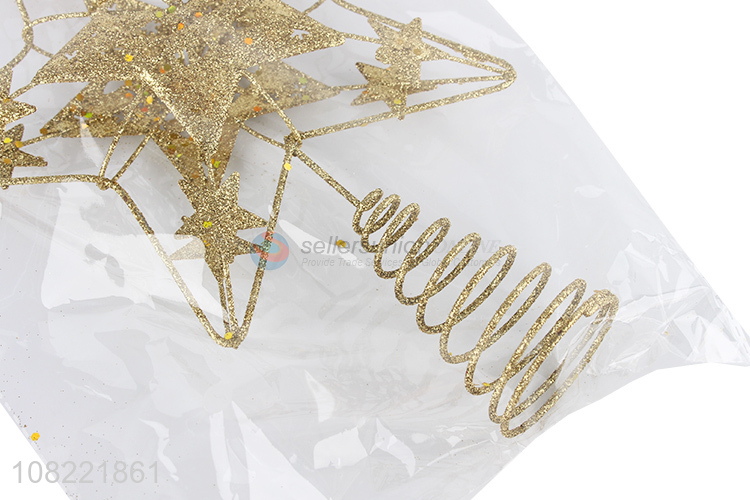 Hot Sale Metal Crafts Tree Top Star Christmas Tree Decoration