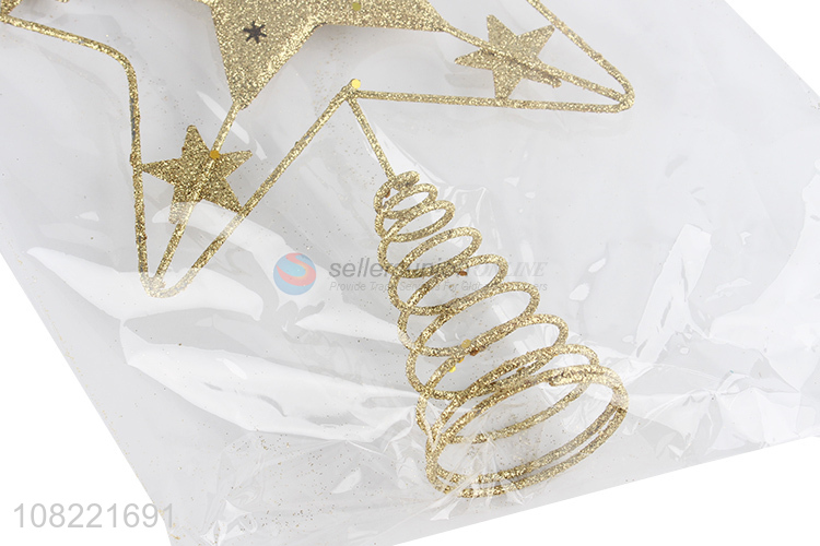 Delicate Design Metal Star For Christmas Tree Decoration