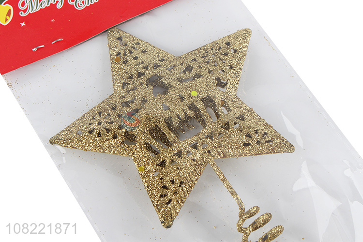 Custom Christmas Tree Topper Ornament Iron Hollow Out Star