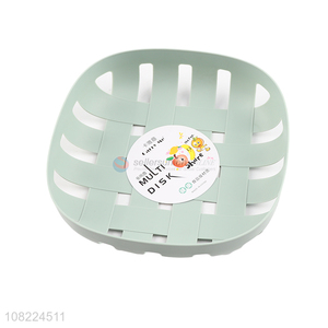 Hot sale hollowed-out bpa free plastic storage basket fruit basket