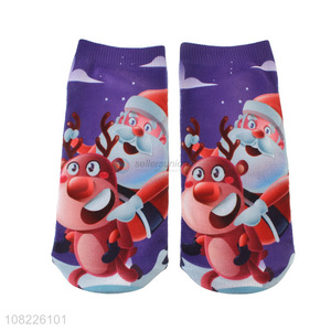 Best selling 3D Christmas socks heat transfer printing socks