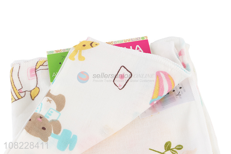 Online wholesale skin-friendly organic cotton baby saliva towels 4pcs