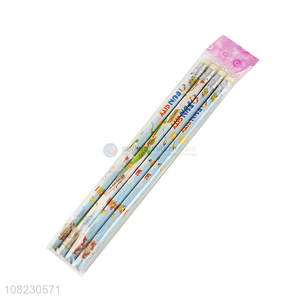 Best Sale 4 Pieces Students Writing Pencil Wooden Pencil Set