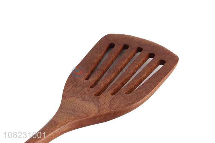 Best Selling Kitchen Frying Spatula Wooden Slotted Turner