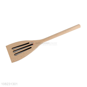 Good Quality Wooden Slotted Spatula Cooking Turner