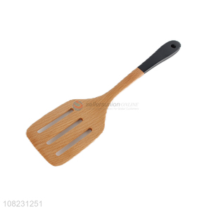 Good Sale Wooden Slotted Turner Spatula For Kitchen Cooking