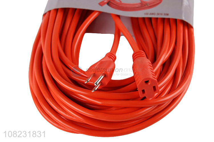 Wholesale electrical power extension cord 100feet 30m