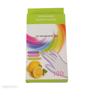 Low price 100 pieces disposable plastic gloves for food handling